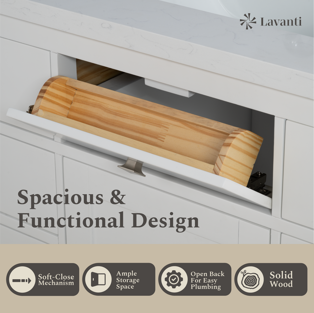 Lavanti Oakford - White 48x18"