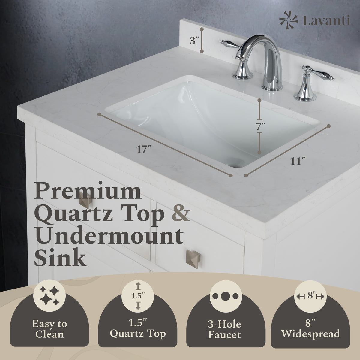 Lavanti Oakford - White 30*18"