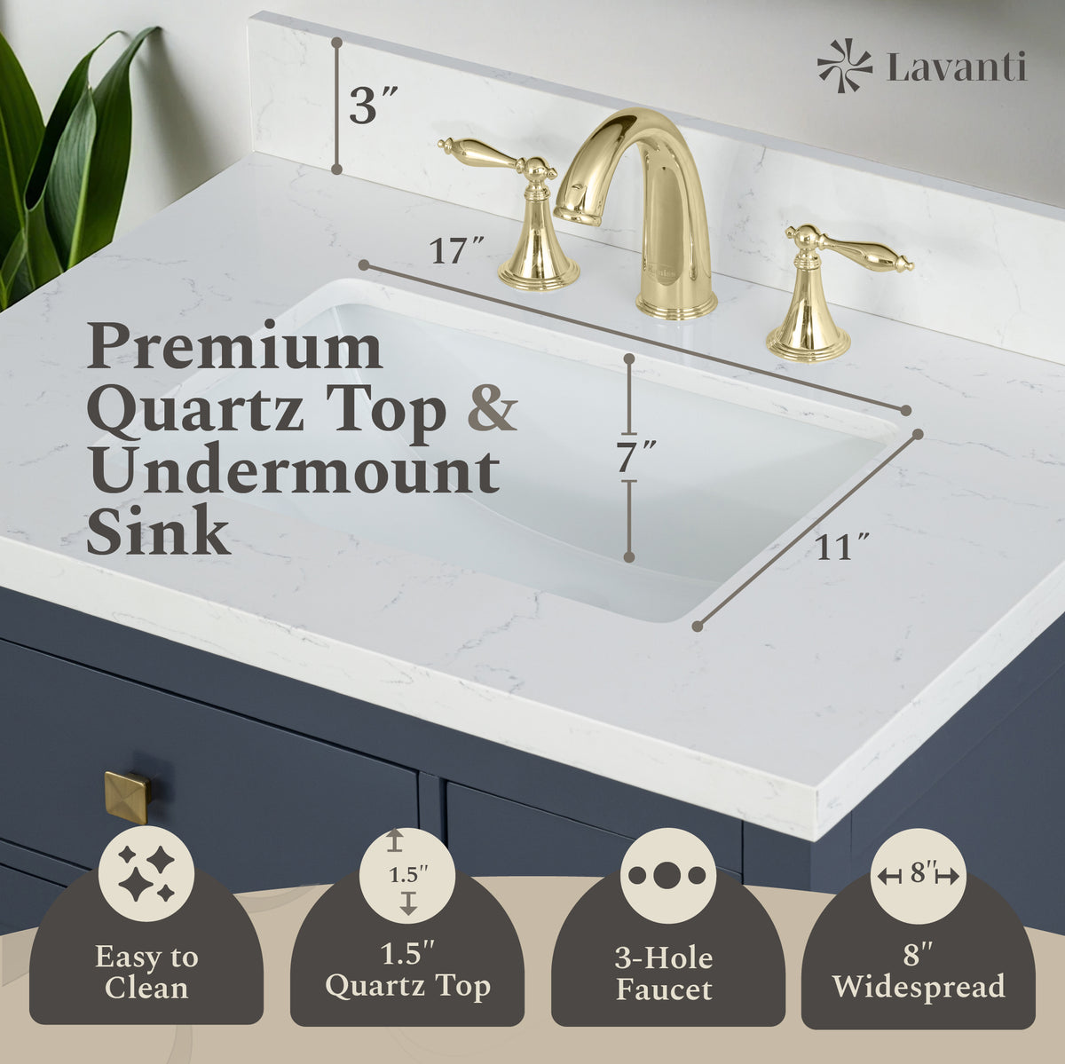 Lavanti Oakford - Navy Blue 24*18"
