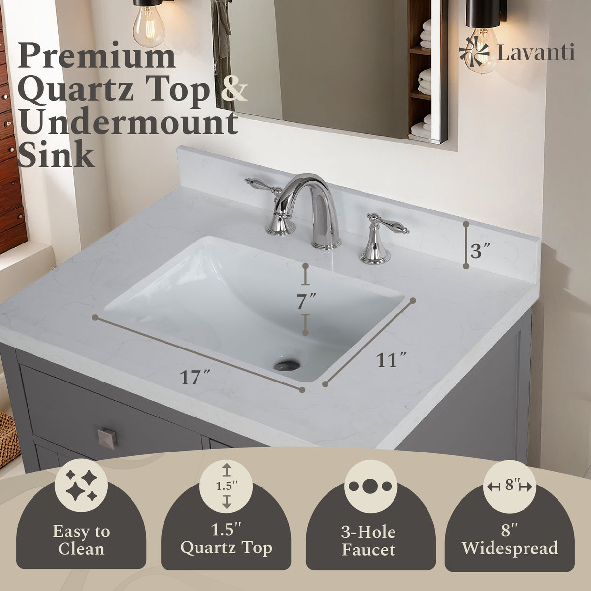 Lavanti Oakford - Gray 30"