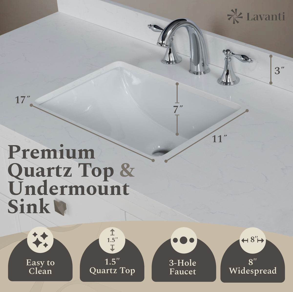 Lavanti Oakford - White 36"