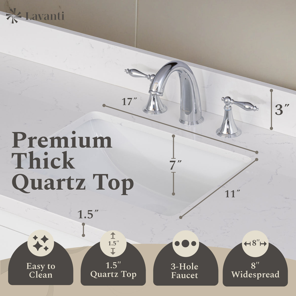 Lavanti Oakford - White 66"