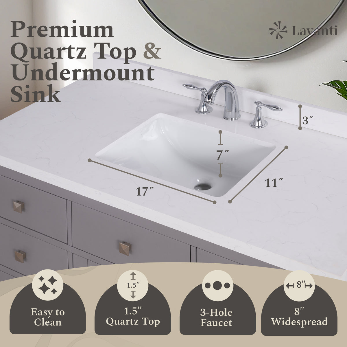 Lavanti Oakford - Gray 48"