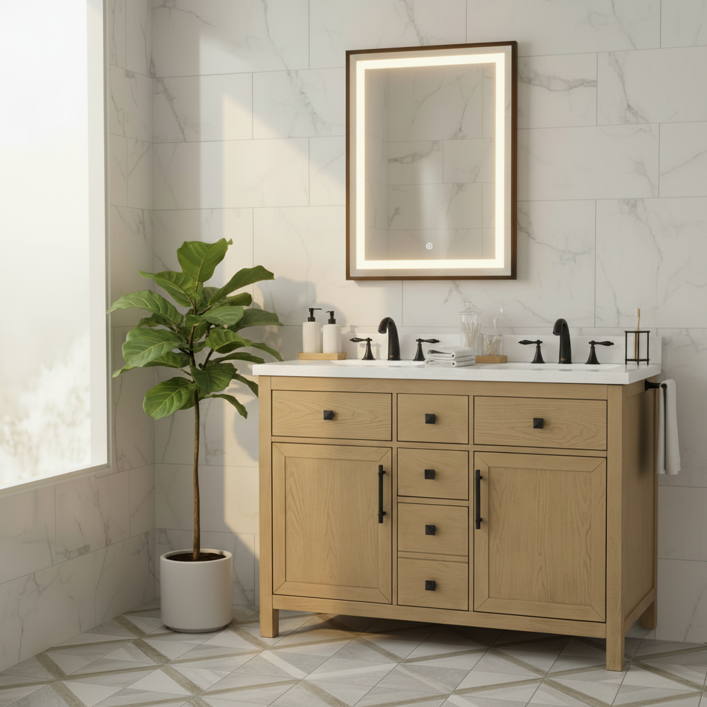Lavanti Oakford - Oak 48" Double Sink