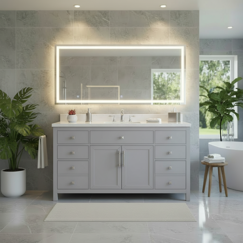 Lavanti Oakford - Gray 60" Single Sink