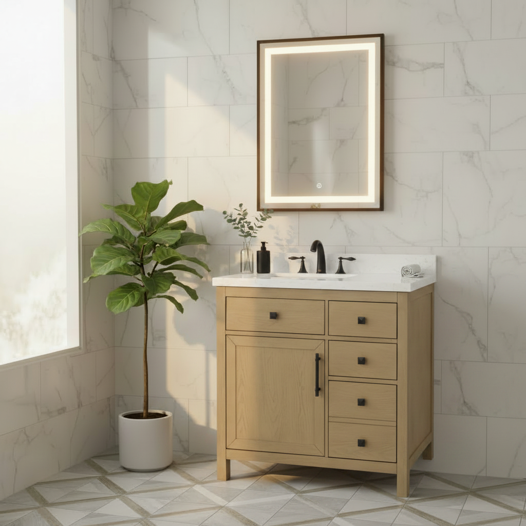 Lavanti Oakford - Oak 36" Left Sink