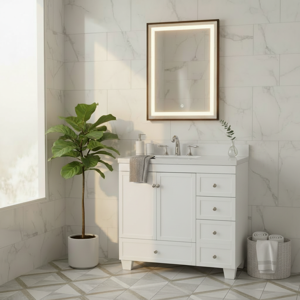 Lavanti Depos - White 36" Left Sink